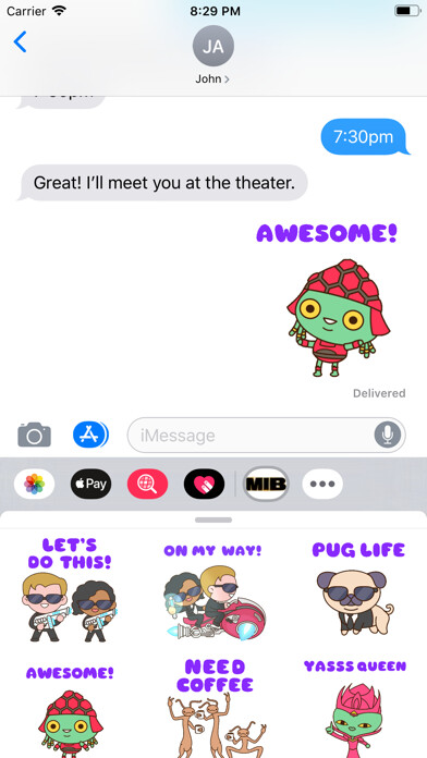 Emulate iPhone app MIB International Stickers using MyAndroid Emulate iPhone app MIB International Stickers using MyAndroid