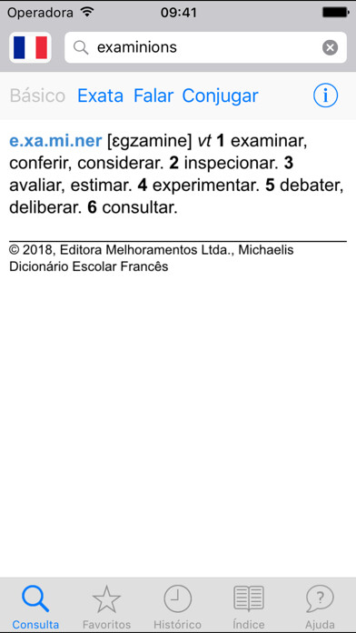 Emulate iPhone app Michaelis Escolar Francês using MyAndroid