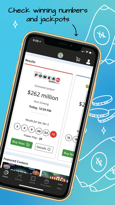 Emulate iPhone app Michigan Lottery Mobile using MyAndroid