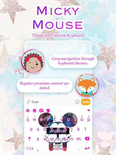 Run android online APK Micky Mouse Emoji Keyboard Theme from MyAndroid or emulate Micky Mouse Emoji Keyboard Theme using MyAndroid