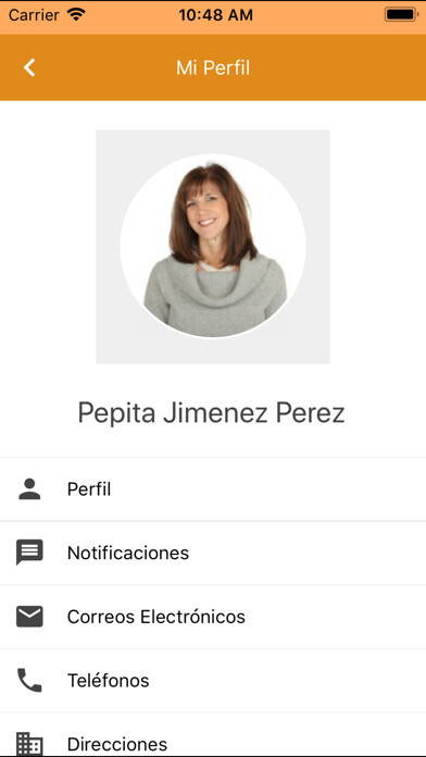 Emulate iPhone app Mi Colegio Profesional using MyAndroid
