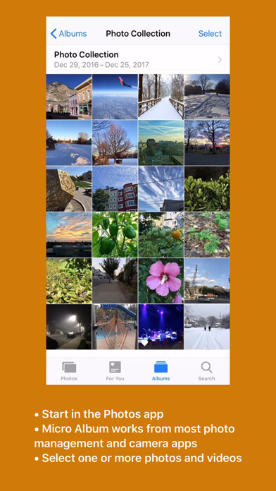 Emulate iPhone app Micro Album using MyAndroid