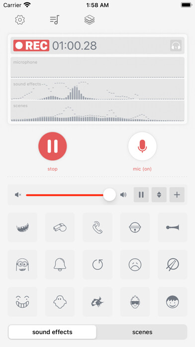 Emulate iPhone app Microphone - record voice memo using MyAndroid