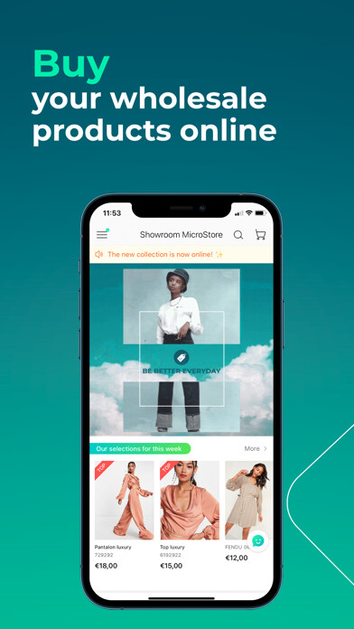 Emulate iPhone app MicroStore - Fashion Supplier using MyAndroid