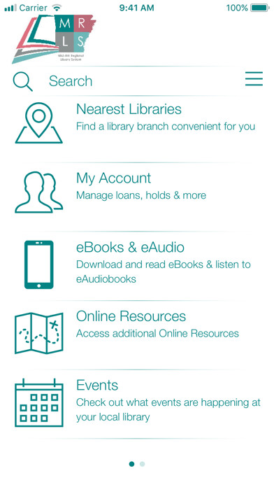 Emulate iPhone app Mid-Ark Regional Library Sys using MyAndroid