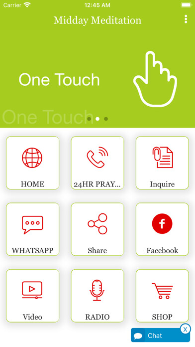 Emulate iPhone app Midday Meditation using MyAndroid