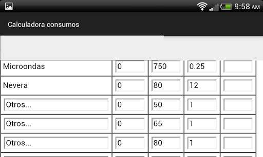Run android online APK Mide Consumo electrodomesticos from MyAndroid or emulate Mide Consumo electrodomesticos using MyAndroid