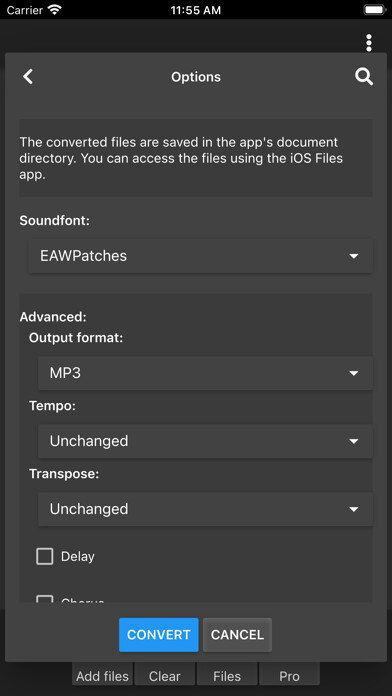Emulate iPhone app MIDI Converter using MyAndroid Emulate iPhone app MIDI Converter using MyAndroid