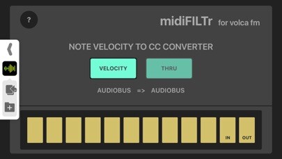Emulate iPhone app midiFILTr-VF for Volca FM using MyAndroid