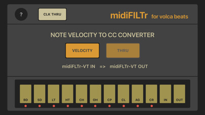 Emulate iPhone app midiFILTr-VT for Volca Beats using MyAndroid