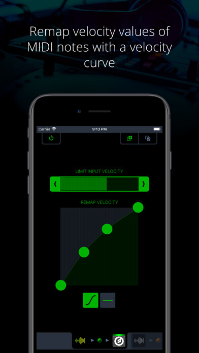 Emulate iPhone app Midiflow Limiter (Audiobus) using MyAndroid