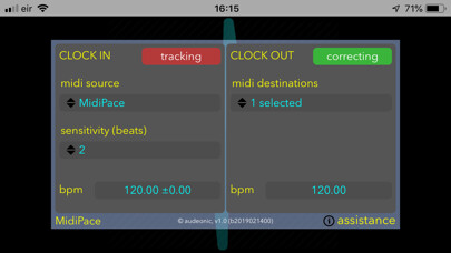 Emulate iPhone app MidiPace using MyAndroid