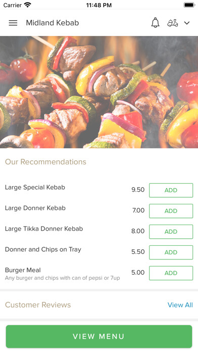 Emulate iPhone app Midland Kebab Arnold. using MyAndroid Emulate iPhone app Midland Kebab Arnold. using MyAndroid