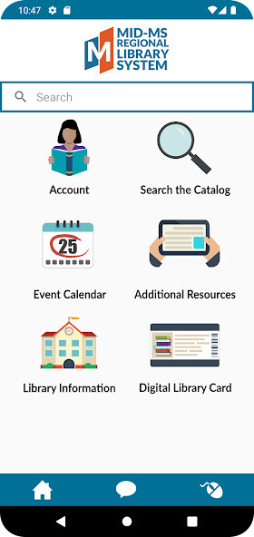 Run android online APK Mid-Mississippi Library System from MyAndroid or emulate Mid-Mississippi Library System using MyAndroid