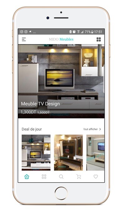 Emulate iPhone app Mido Meubles using MyAndroid