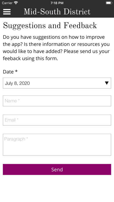 Emulate iPhone app Mid-South District of LCMS using MyAndroid