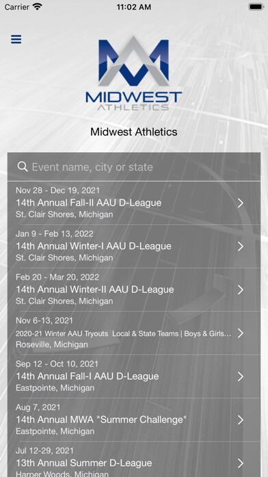 Emulate iPhone app Midwest Athletics using MyAndroid