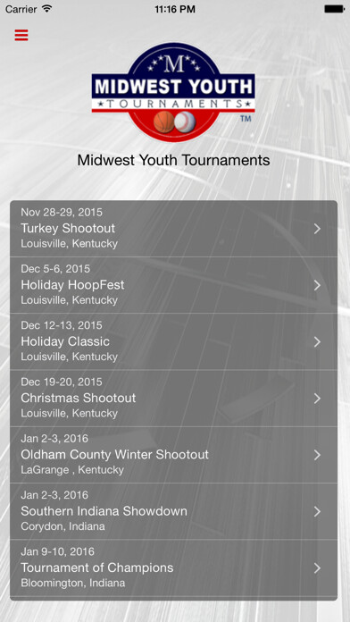 Emulate iPhone app Midwest Youth Tournaments using MyAndroid Emulate iPhone app Midwest Youth Tournaments using MyAndroid