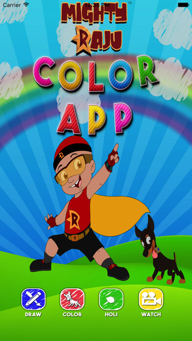Emulate iPhone app MightyRaju Doodle-Color & Draw using MyAndroid
