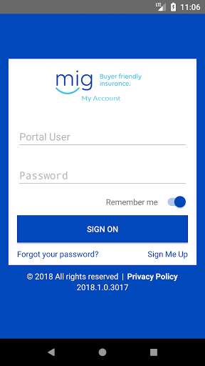 Emulate Android APK MIG Insurance - My Account Emulate Android APK MIG Insurance - My Account