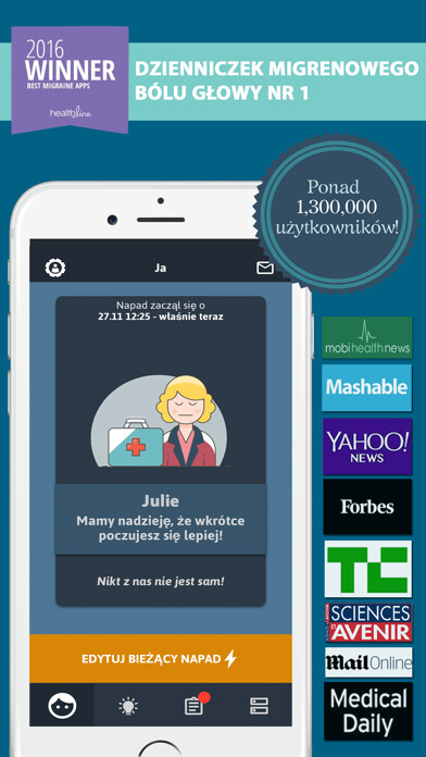 Emulate iPhone app Migraine Buddy Polish using MyAndroid Emulate iPhone app Migraine Buddy Polish using MyAndroid