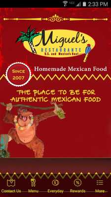 Emulate Android APK Miguels Restaurante Emulate Android APK Miguels Restaurante