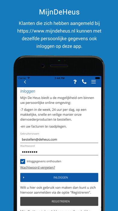 Emulate iPhone app MijnDeHeus using MyAndroid