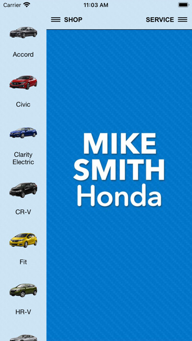 Emulate iPhone app Mike Smith Honda using MyAndroid