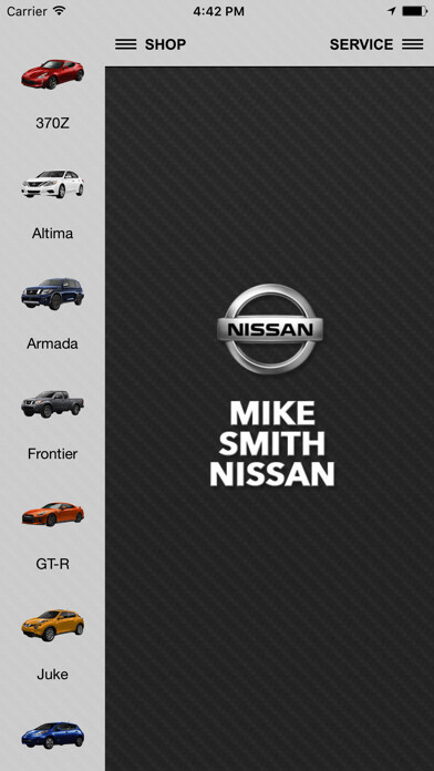 Emulate iPhone app Mike Smith Nissan using MyAndroid