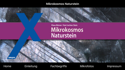 Emulate iPhone app Mikrokosmos Naturstein using MyAndroid