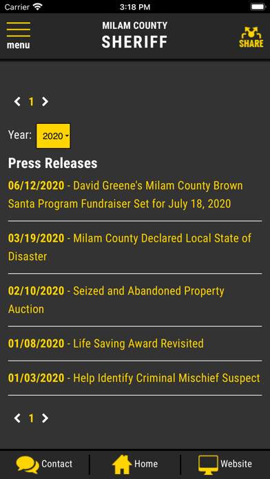 Emulate iPhone app Milam County TX Sheriff using MyAndroid Emulate iPhone app Milam County TX Sheriff using MyAndroid