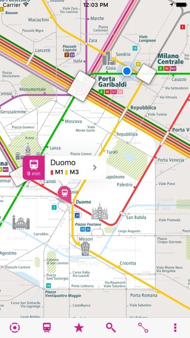 Emulate iPhone app Milan Rail Map Lite using MyAndroid Emulate iPhone app Milan Rail Map Lite using MyAndroid
