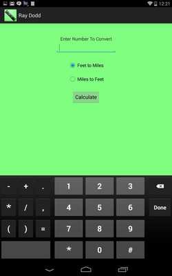 Emulate Android APK Miles Feet Converter Emulate Android APK Miles Feet Converter