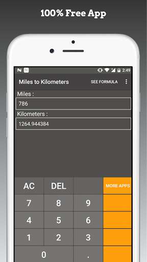 Run android online APK Miles to Kilometers / miles to km Converter from MyAndroid or emulate Miles to Kilometers / miles to km Converter using MyAndroid