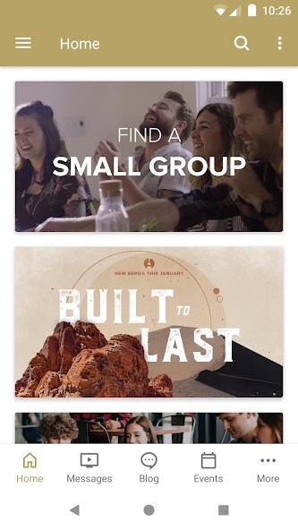 Emulate iPhone app Milestone Church using MyAndroid