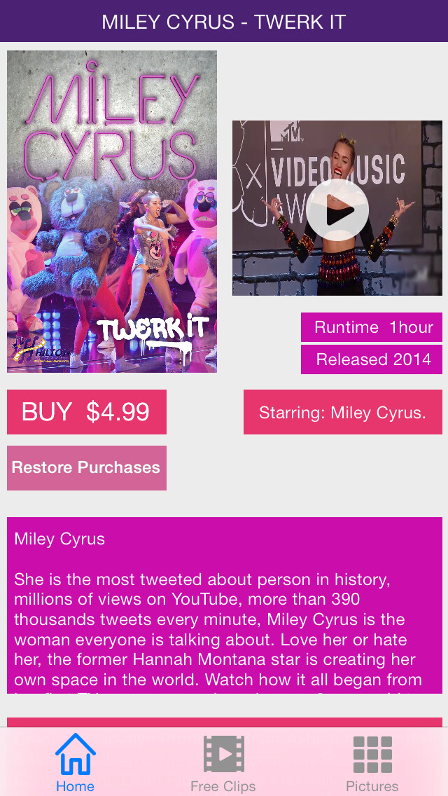 Emulate iPhone app Miley Cyrus - Twerk It (Movie) using MyAndroid Emulate iPhone app Miley Cyrus - Twerk It (Movie) using MyAndroid