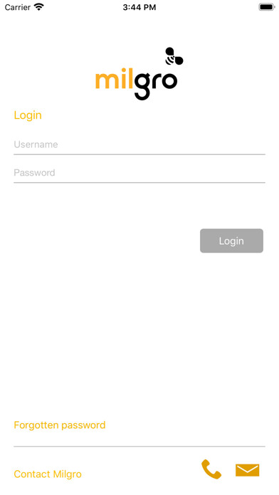 Emulate iPhone app Milgro Order App using MyAndroid