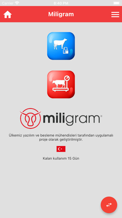 Emulate iPhone app Miligram Sürü Yönetim Programı using MyAndroid Emulate iPhone app Miligram Sürü Yönetim Programı using MyAndroid