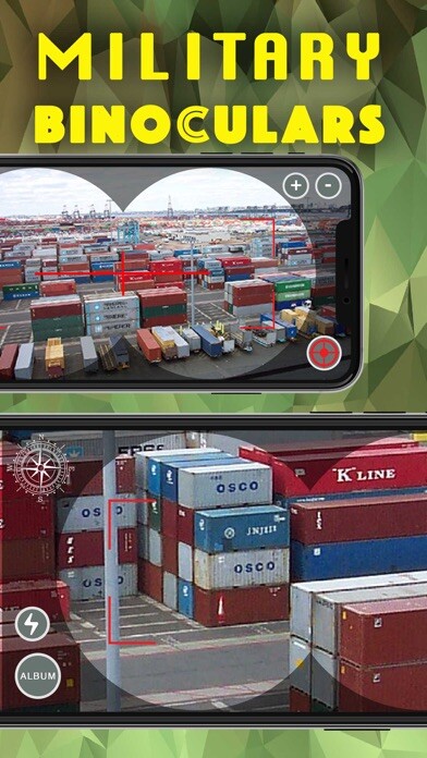 Emulate iPhone app Military Binoculars Real Zoom using MyAndroid