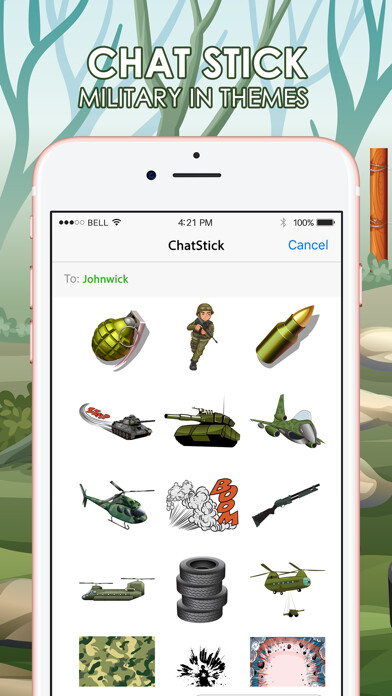 Emulate iPhone app Military Emoji Stickers Keyboard Themes ChatStick using MyAndroid Emulate iPhone app Military Emoji Stickers Keyboard Themes ChatStick using MyAndroid