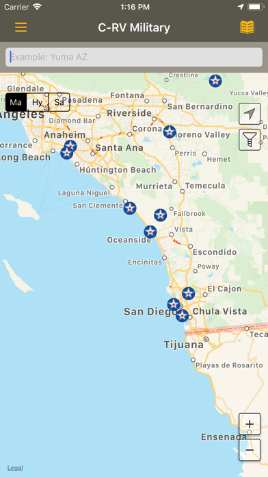 Emulate iPhone app Military FamCamp Campgrounds using MyAndroid Emulate iPhone app Military FamCamp Campgrounds using MyAndroid