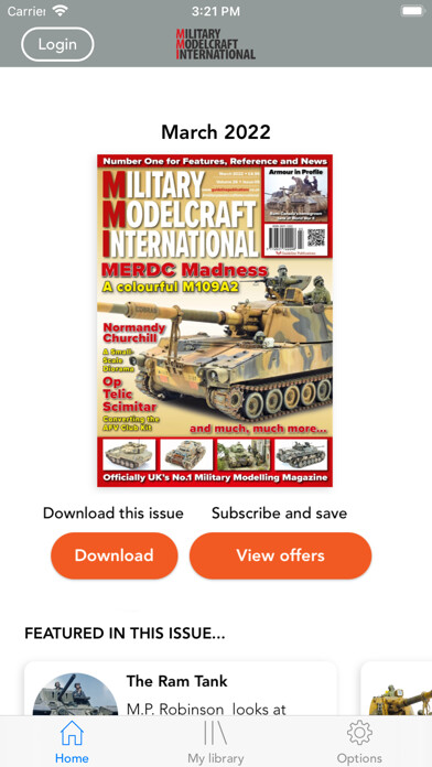 Emulate iPhone app Military Modelcraft Int. using MyAndroid