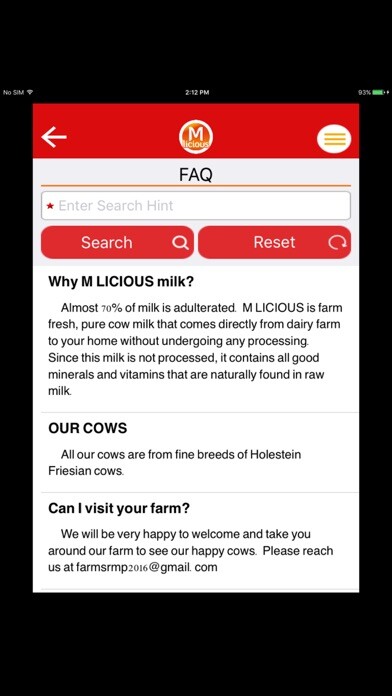 Emulate iPhone app Milk App - Mlicious using MyAndroid