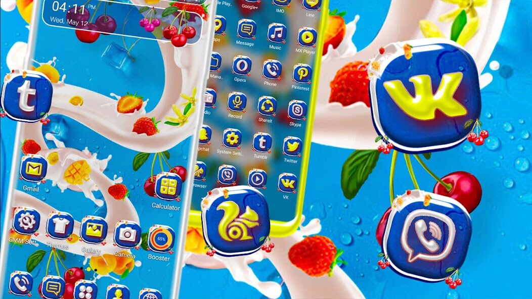 Run android online APK Milky Fruit Theme Launcher from MyAndroid or emulate Milky Fruit Theme Launcher using MyAndroid