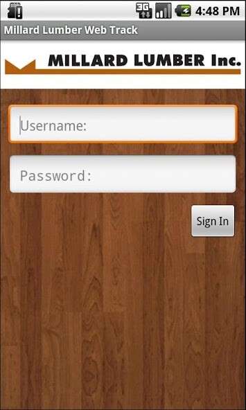 Emulate iPhone app Millard Lumber Web Track using MyAndroid Emulate iPhone app Millard Lumber Web Track using MyAndroid