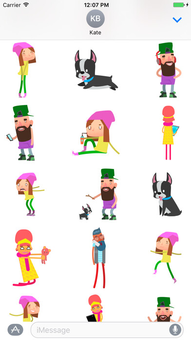 Emulate iPhone app Millennials & Hipster animated using MyAndroid