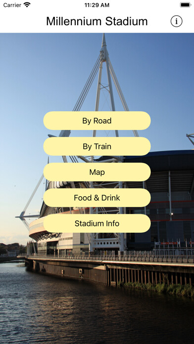 Emulate iPhone app Millennium Stadium Guide using MyAndroid