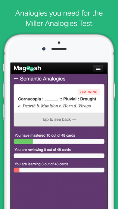 Emulate iPhone app Miller Analogies Test Practice Flashcards using MyAndroid Emulate iPhone app Miller Analogies Test Practice Flashcards using MyAndroid