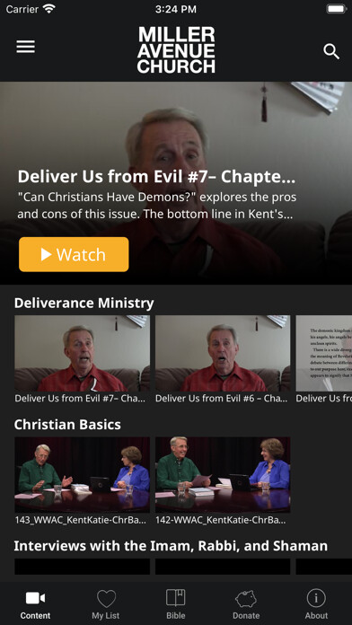 Emulate iPhone app Miller Avenue Church using MyAndroid