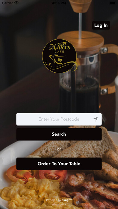 Emulate iPhone app Millers Cafe using MyAndroid
